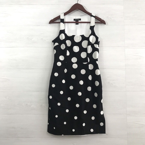 White House Black Market Dresses & Skirts - WHBM Black White Polka Dot Sheath Dress